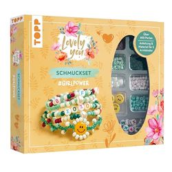 Lovely You Schmuckset GirlPower. Anleitung und Material für 5 Armbänder. Über 400 Perlen: Anleitungen, Freundschaftstest, über 400 bunte Perlen, Herz-, Smiley-, Buchstaben-Perlen