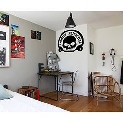 Tatoutex Stickers américan Motorcycle - Argent, L 104cm x H 80cm
