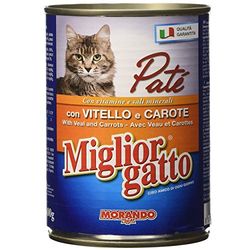 Mejorador Gato Paté Ternero y Zanahorias, 400 Gramos