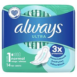 Always - 14x Ultra Sanitary Pads Normal Size 1 with Wings - 1 Piece