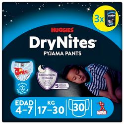 Huggies 4-7 lat DryNites Spiderman Spodnie piżamowe 30 w opakowaniu