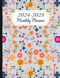 2024-2028 Monthly Planner: 5 Years from January 2024 to December 2028 | 60 Months with To Do List Goals - Floral Cover
