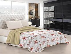 Italian Bed Linen Edredão de verão "Fantasy", microfibra, Starfish, único