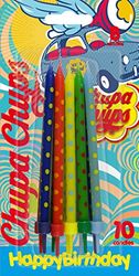 Cereria Giorgio 10 Chupa Chups Pastello Maxi a Pois met standaard, CH00008