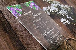 Partecipazioni matrimonio personalizzate - inviti nozze plexiglass vino ordine minimo 20 pz busta compresa