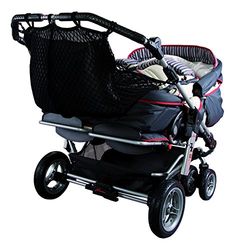 Sunnybaby 850120519 Inköpsnät för tvillingvagn med insynsskydd, svart