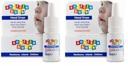 Snufflebabe Saline Nasal Drops – Suitable from Birth – Instant Relief for Blocked Nose & Sinuses (10ml) (Pack of 2)