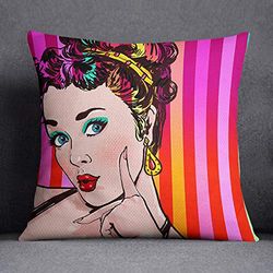 Bonamaison Funda de cojín, Cotton, Multicolor, 45X45