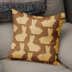 Bonamaison Decorative Cushion Cover, Polycotton, Brown, Standard