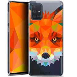 Caseink fodral för Samsung Galaxy A71 (A715) (6.7) [HD gel tryckt i Frankrike polygon djurserie - mjuk - ultratunn] räv