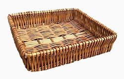 Large Shallow Wicker Tray