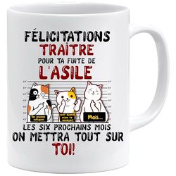 Jungle Mug Tazza da collega | Congratulazioni Traduttore Partenza in Pensione | Idea Regalo Umorismo Lavoro | Tazza Partenza Uomo o Donna Ufficio | Regalo originale Collega (bianco)