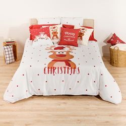 BELUM | Christmas Duvet Cover 50% Cotton - 50% Polyester, Duvet Cover with Buttons Laponia 21 140 x 200 cm