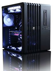 Vibox Legend 8 Gaming PC met War Thunder Gaming, 4,4 GHz Intel i7 Quad Core processor, 2 x Nvidia Geforce GTX 980 Ti SLI grafische kaart, 240 GB SSD, 3 TB HDD, 32 GB RAM, Case NZXT H440, zwart/rood