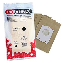 Paxanpax VB459, Lot de 5 Sacs en Papier compatibles Philips Expression, Mobilo, Sydney Series