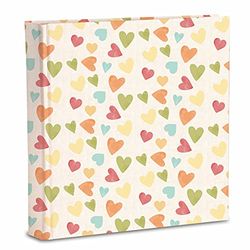 Photo Album 31x31/40fg (80 Pages) in Cardboard Interspersed with Tissue Paper Cover with Matte Laminated Finish, Hearts