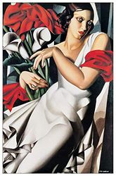 Artopweb De Lempicka-Portrait de Ira Panneaux Decoratifs, Bois d'ingénierie, Multicolore, 65x100 Cm