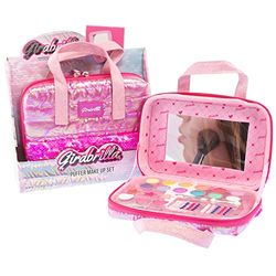 Girabrilla Set Make Up Trousse de Toilette Magenta avec parapluies, Pochoir et Vernis pour Unghies, Couleur, Taille Unique, 19044