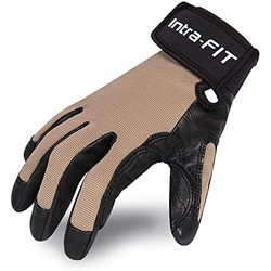 Intra-FIT Klimhandschoenen, duurzaam geitenleer, werkhandschoenen, slijtvastheid, klimsporthandschoenen, touw handschoenen voor abseilen, bergbeklimmen, avontuur, outdoorsport, redding