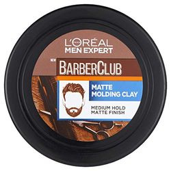 L'Oreal Paris Men Expert Matt Clay Barber Club, Matte Molding Clay Hair Styling, 75 ml