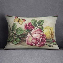 Bonamaison Taie d'oreiller/Housse De Coussin Décoratif Et Facile d'entretien, Fermeture Éclair Cachée, Dimensions : 35 X 50 Cm - Fabriqué en Turquie