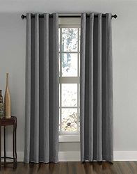Curtainworks Lenox Grommet Curtain Panel, 50 by 108", Grey