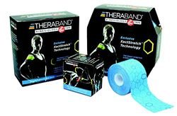 TheraBand® bande de kinésiologie tape, format standard, noir, bande de taping, ruban de tape