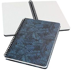 Sigel JN602 Cuaderno de notas espirales básica, 16.2 x 21.5 cm, punteado, tapa dura, motivo selva, azul, Jolie