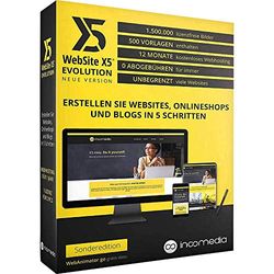 Incomedia 8030000000000 Website X5 Evolution version complète, 1 licence logiciel de conception Web.