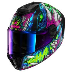 SHARK, Casque Moto Intégral Spartan RS SHAYTAN Black Green Violet KGV, XL