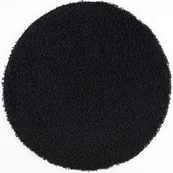 Muratap Loca Shaggy Tappeto nero – Morbido a pelo lungo moderno e caldo tappeto decorativo per soggiorno, tavolo da pranzo, tappeto per soggiorno, tappeto da letto, dimensioni: 120 cm, rotondo