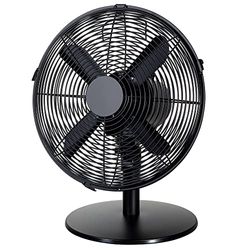 Zanussi ZNMDF1201MB 12" Metal Desk Fan, 3 Speed Settings, Lightweight, 1.5m Cord, 2 Year Guarantee - Matte Black