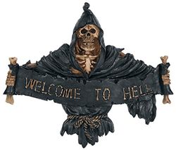 Nemesis Now NEM3944 - Señal de Bienvenida al Infierno (22 cm), Color Negro