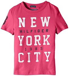 Tommy Hilfiger Manhattan CN TEE S/S, effen T-shirt voor jongens, maat S