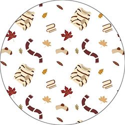 Bonateks, Ronde digitaal bedrukte muismat, antislip onderkant, voor kantoor en thuis, diameter: 22 cm