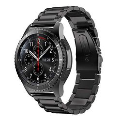 Syxinn Horlogebandje, 22 mm, roestvrij staal, metaal, vervanging, verstelbaar, strap, sportief, compatibel met Galaxy Watch 3 45 mm, Galaxy Watch 46 mm, Gear S3 Frontier/Classic