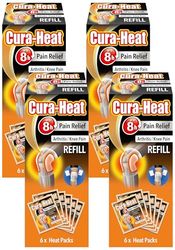 Cura-heat Arthritis Pain for Knee Refill 6 Heat Packs (Pack of 4)