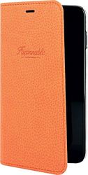 Faconnable Etui Folio Orange pour Iphone 6 Plus/6S Plus/7 Plus/8 Plus