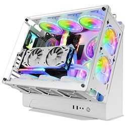 MARS GAMING MCB, Case PC Gaming ATX XL, Edizione Custom Premium, Struttura Modulabile a Doppia Camera, Bianco