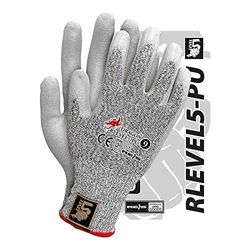 RLEVEL5-PU_7 Dragon beschermende handschoenen, zwart-wit-grijs, 7 maten, 12 stuks