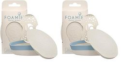 Foamie Travel Buddy Porta Sapone Solido Blu e Beige, Porta Saponetta Impermeabile 100% Sostenibile, Supporto per Sapone da Viaggio o Porta Saponetta per Doccia (Confezione da 2)