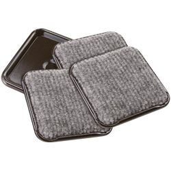 SoftTouch meubles Caster Tasses avec Carpeted Dessous pour sols durs, gris, 4291995N