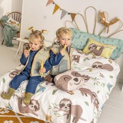 Happy sloth Juego nórdico 2 piezas 180 x 220 cm (Cama 105)_AlexandraHouse