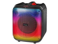 Trevi XFest XF 470 KB - Altavoz Amplificador portátil Fire Flame 60 W, Conector USB, Micro SD, AUX-IN, batería integrada, Karaoke Party Altavoz con micrófono dinámico Incluido