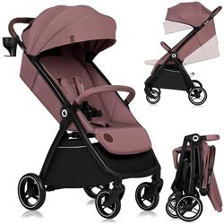 LIONELO INGRID kinderwagen tot 22 kg, van 6 maanden tot 4 jaar, grote 360° draaibare wielen, volledige vering, met één hand inklapbaar, verstelbare rugleuning en voetensteun, grote XXL-afdekking