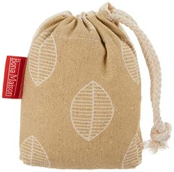 Bonamaison Impreso Algodón Bolsas con Cordón, Bolsa con Cordel para el Hogar y el Almacenamiento de Verduras, Bolso de Compras, Plegable, Ecologica, Reutilizables, Tamaño: 12x15 Cm