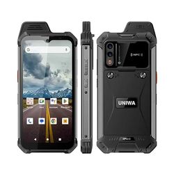 Smartphone Robusto UNIWA W999, Certificato IP68, Processore Octa-Core 8GB di RAM e 128GB ROM, Batteria 4400mAh con protezioni integrate, 4G, Wi-Fi, Bluetooth, Lettore Impronte Digitali Android 13