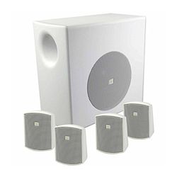 JBL C50PACK-WH – 4 Satellite CONTROL52-WH & 1 Subwoofer CONTROL50ST-WH – Wall Speaker, White