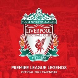 2025 Calendar Liverpool FC Legends Month to View Square Football Calendar Official Product