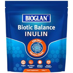 Bioglan Inulin | Prebiotic Fibre Supplement | Chicory Root | Contributes to normal Bowel Function | 50 serves | 250g Pack